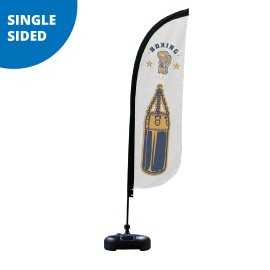 Customized Feather Flag 7' Premium Single-Sided With Water Base & Carry Bag (X-Small)