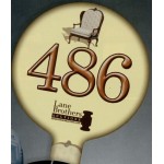 8" Round Auction Paddle with Logo