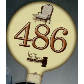 8" Round Auction Paddle with Logo