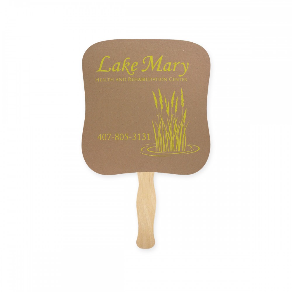 Palm Shape Recycled Paper Hand Fan Sandwich with Logo