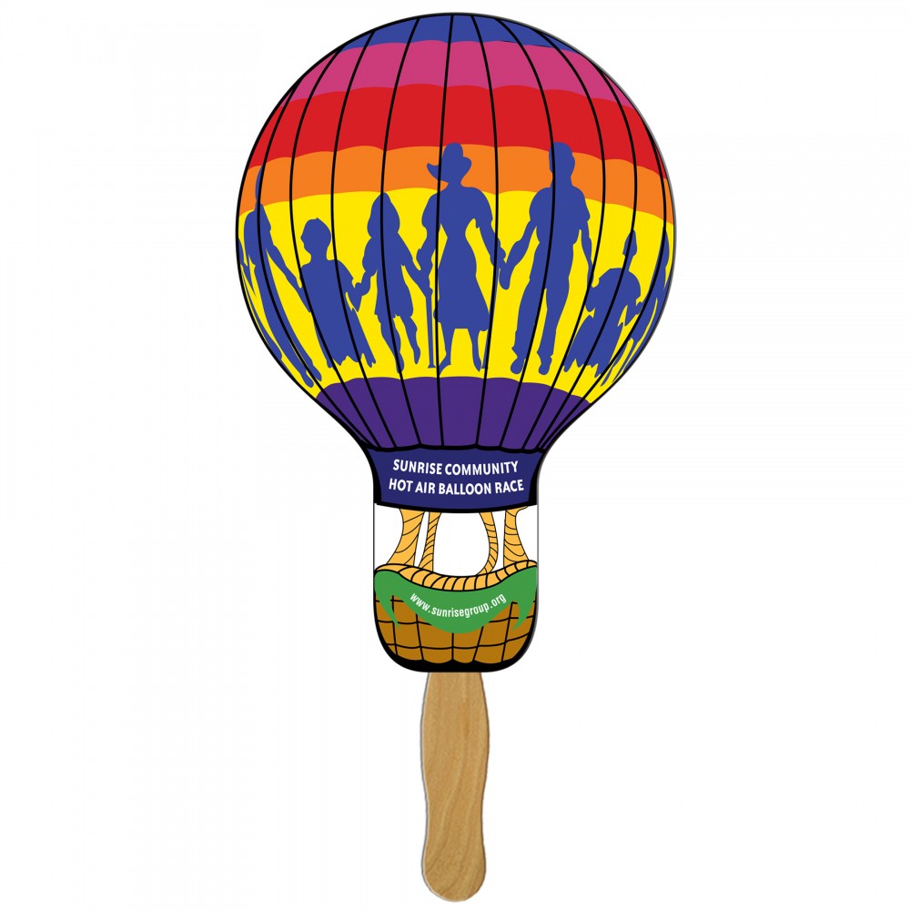 Balloon/Light Bulb Fast Hand Fans (1 Side) 1 Day Logo Branded Balloon/Light Bulb Fast Hand Fans (1 Side) 1 Day Logo Branded