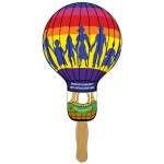 Balloon/Light Bulb Fast Hand Fans (1 Side) 1 Day Logo Branded