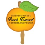 Peach Hand Fan with Logo