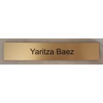 Custom Imprinted Engraved Plastic Name Plate with Personalization 1" x 8"