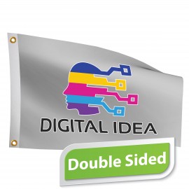 3' x 5' Custom Pole Flag - Double Sided FULL COLOR - Dye Sublimated - Made in the USA with Logo  3