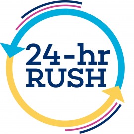 Rush 24 Hour Zoom 4 Flag w/ Stand - 13ft Single Sided Graphic with Logo