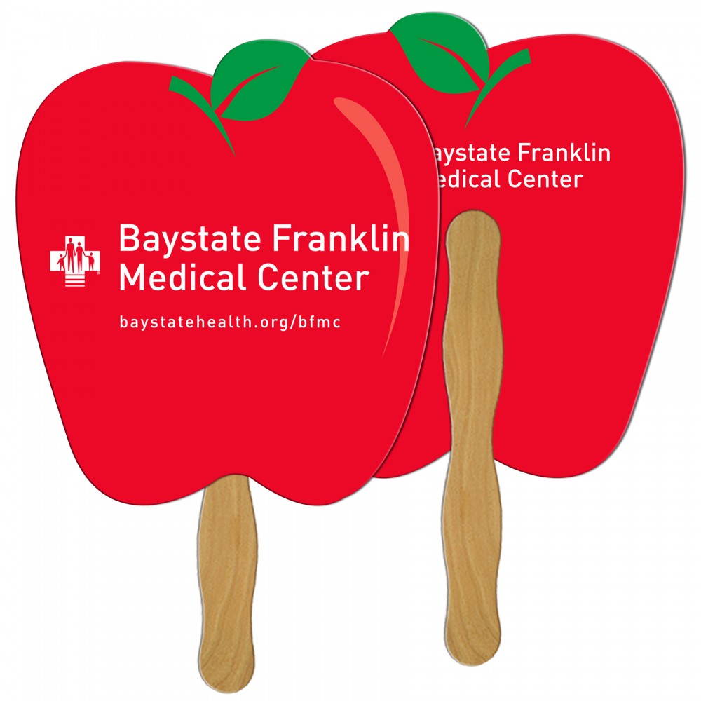 Apple Fast Hand Fan (2 Sides) 1 Day Logo Branded Apple Fast Hand Fan (2 Sides) 1 Day Logo Branded
