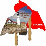 Custom Printed Maine State Fast Hand Fan (2 Sides) 1 Day