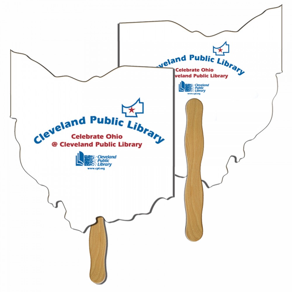Custom Printed Ohio State Fast Hand Fan (2 Sides) 1 Day Custom Printed Ohio State Fast Hand Fan (2 Sides) 1 Day