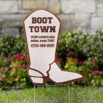 Boot Yard Signs with Logo