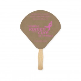 Customized Shell Shape Recycled Paper Hand Fan Single