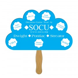 Cloud Fast Hand Fan (1 Side) 1 Day Custom Printed