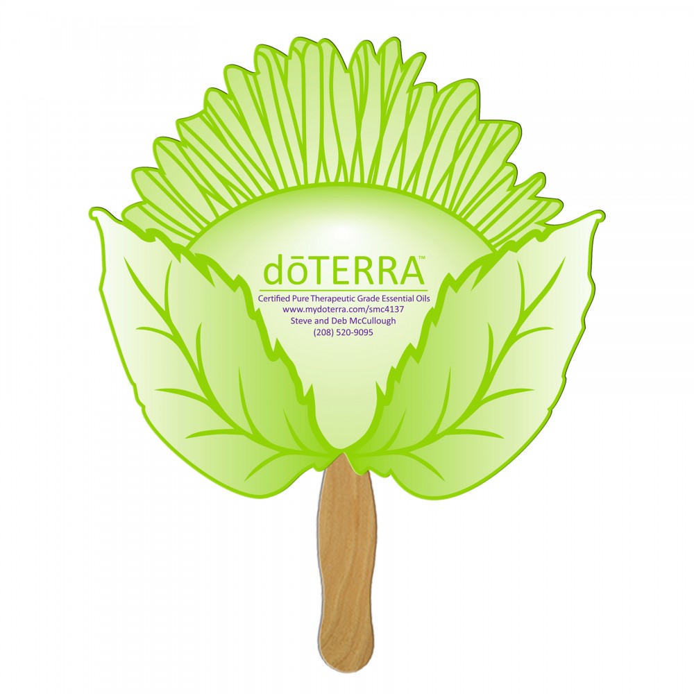 Sunflower Fast Hand Fan (1 Side) 1 Day Custom Printed