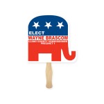 Personalized Republican Elephant Shape Single Hand Fan