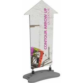 Contour Single-Sided Outdoor Sign Arrow Up w/Fillable Base with Logo  Contour Single-Sided Outdoor Sign Arrow Up w/Fillable Base with Logo