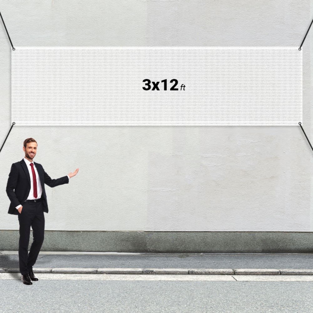 Custom 3' X 12' Mesh Banners with Logo