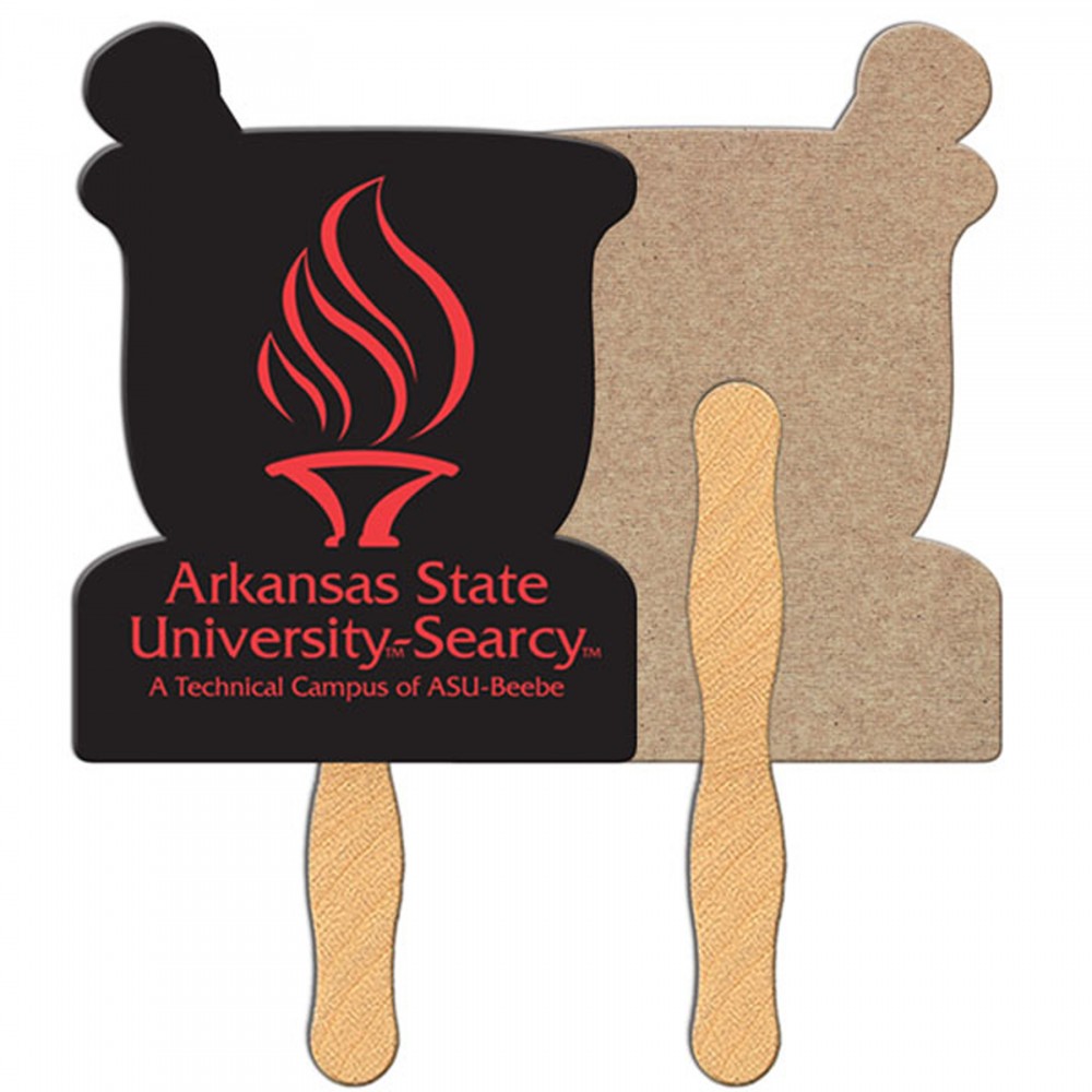 Mortar & Pestle Recycled Hand Fan Logo Branded Mortar & Pestle Recycled Hand Fan Logo Branded