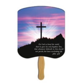 John 3:16 Hand Fan Stock Graphic with Logo