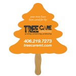 Logo Branded Evergreen Tree Fast Hand Fan (1 Side) 1 Day