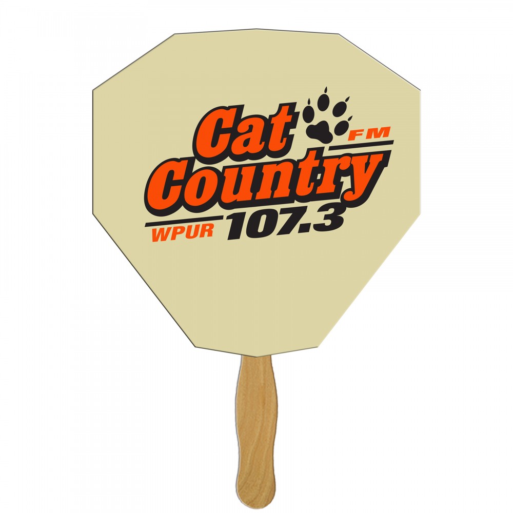 Gem Fast Hand Fan (1 Side) 1 Day Custom Printed Gem Fast Hand Fan (1 Side) 1 Day Custom Printed