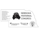 Custom Imprinted Nebraska State Hand Fan Without Stick