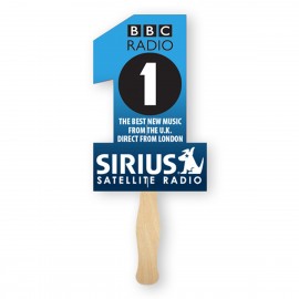 Personalized #1 Shape Lightweight Full Color Digital Single Sided Paper Hand Fan