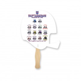 Football Helmet Shape Lightweight Full Color Digital Single Sided Paper Hand Fan with Logo  Football Helmet Shape Lightweight Full Color Digital Single Sided Paper Hand Fan with Logo