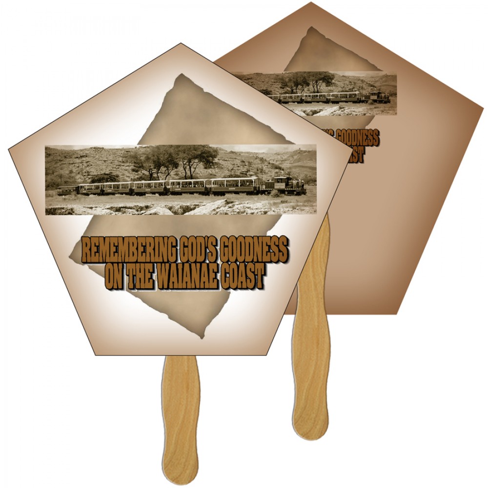 Custom Imprinted Church Fast Hand Fan (2 Sides) 1 Day Custom Imprinted Church Fast Hand Fan (2 Sides) 1 Day