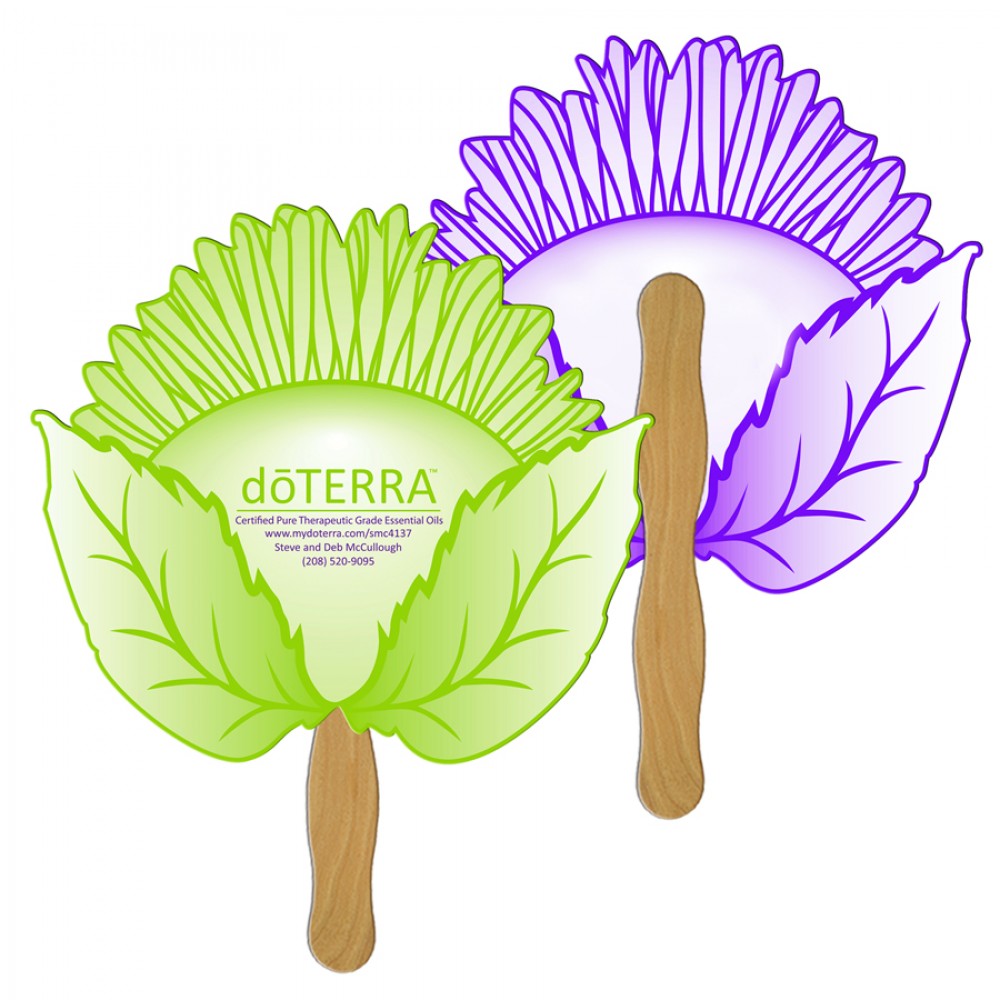 Sunflower Fast Hand Fan (2 Sides) 1 Day Custom Imprinted