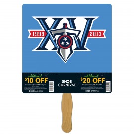 Square w/Perfs Coupon Hand Fan with Logo  Square w/Perfs Coupon Hand Fan with Logo