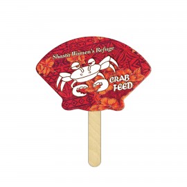 Logo Branded Shell Mini Hand Fans Full Color (1 Side)