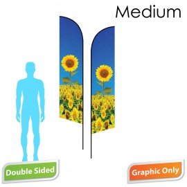 Personalized 10' Angle Flag - Double Sided (Print Only)