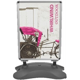 Whirlwind Outdoor Single-Sided Sign Stand with Logo
