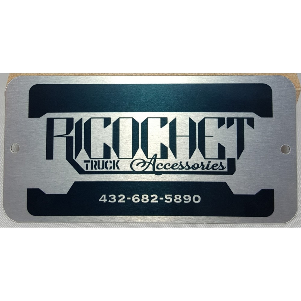 2" x 4" - Thick Aluminum Sign or ID Plate with Logo