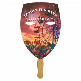 Mask Fast Hand Fan Full Color (1 Side) 1 Day with Logo  Mask Fast Hand Fan Full Color (1 Side) 1 Day with Logo