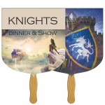 Shield Sandwiched Hand Fan Full Color with Logo