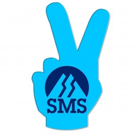 Logo Branded Peace Sign Hand Fan Without Stick  Logo Branded Peace Sign Hand Fan Without Stick