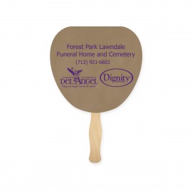 Logo Branded Leaf Shape Recycled Paper Hand Fan Single