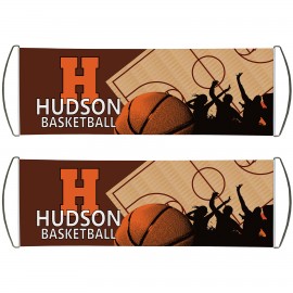 Custom Double-Sided Printed Polyethylene Scroll Banner (9.5" x 27.5") with Logo  Custom Double-Sided Printed Polyethylene Scroll Banner (9.5" x 27.5") with Logo