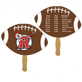 Football Sandwiched Hand Fan Full Color with Logo