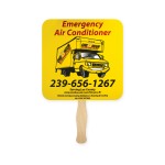 Logo Branded Rounded Square Shape Single Hand Fan