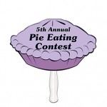 Custom Imprinted Pie Sandwiched Hand Fan Full Color