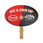 Oval Fast Hand Fan (1 Side) 1 Day Custom Imprinted