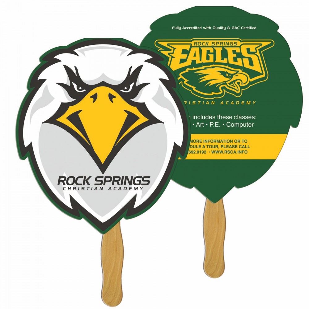 Custom Printed Mascot Sandwiched Hand Fan Custom Printed Mascot Sandwiched Hand Fan