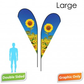 12' Teardrop Flag - Double Sided (Print Only) with Logo  12