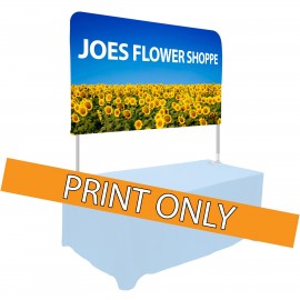 8' Traveler Tabletop 3/4 Banner Graphic Only - Made in the USA with Logo  8