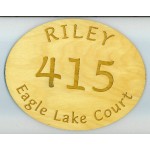 Personalized 8" x 10" - Hardwood Sign - Oval