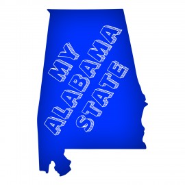 Alabama State Hand Fan Without Stick Logo Branded