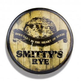 Custom Embossed Metal Circle Sign (16" Diameter) 4 color process with Logo