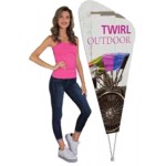 Twirl Outdoor Sign with Logo